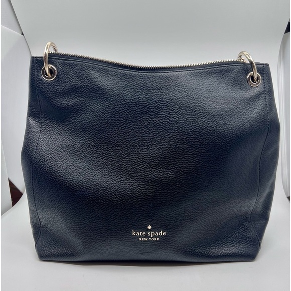 ✨NWT! Kate Spade Kat Shoulder Bag in Black Pebbled Leather. - Picture 1 of 9